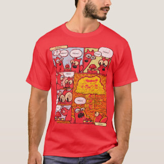 Screamin Kittehs Meww Comikhe Button friend boy Tシャツ