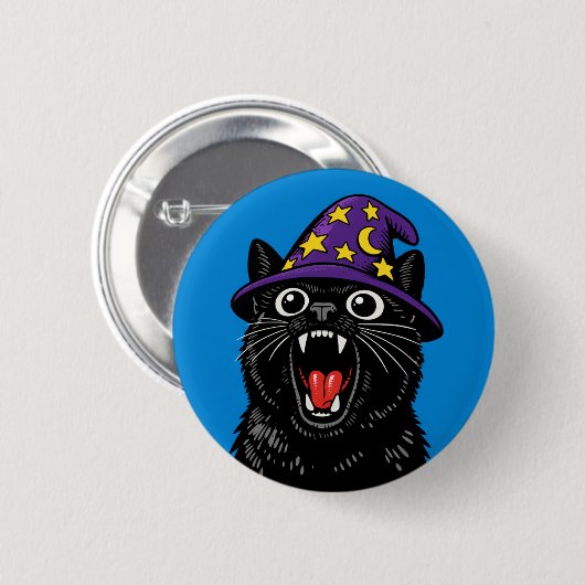 Screaming Cat 缶バッジ (正面&裏面)