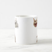 Screaming Cat Set Funny Meme for Cat Lovers Mug コーヒーマグカップ (中央)