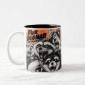 Screaming Faces in Black and White Zine Art ツートーンマグカップ (左)