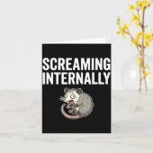 Screaming Internally Funny Ossum Anxiety Meme  カード (黄色い花)