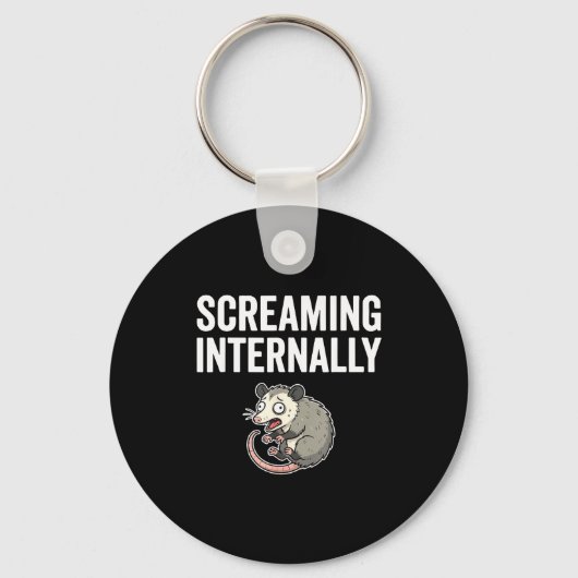 Screaming Internally Funny Ossum Anxiety Meme  キーホルダー (正面)