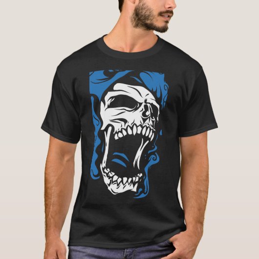 screaming skull tシャツ (正面)