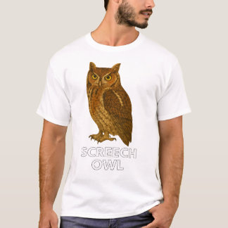 Screech Owl T-Shirt: Cute Bird of Prey Nature Tee Tシャツ
