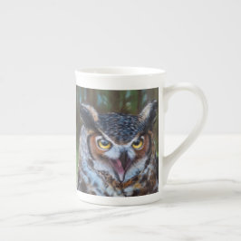 Screeching Owl Latte mok ボーンチャイナマグカップ