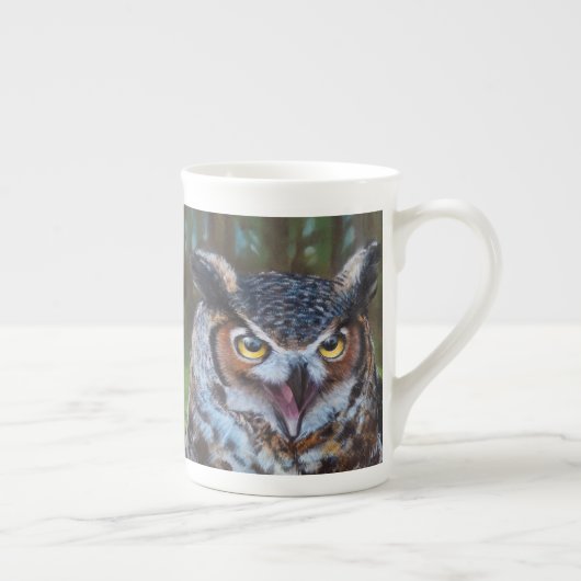 Screeching Owl Latte mok ボーンチャイナマグカップ (右)