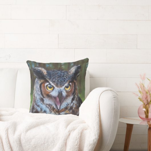 Screeching Owl Pillow クッション (ソファ)