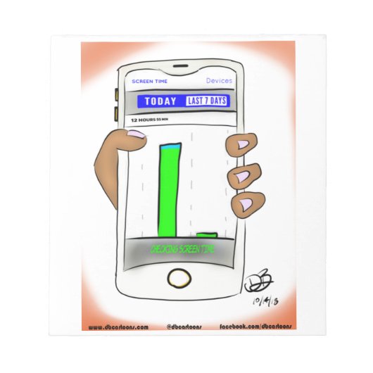 Screen-Time-Productsメモ帳 ノートパッド (正面)