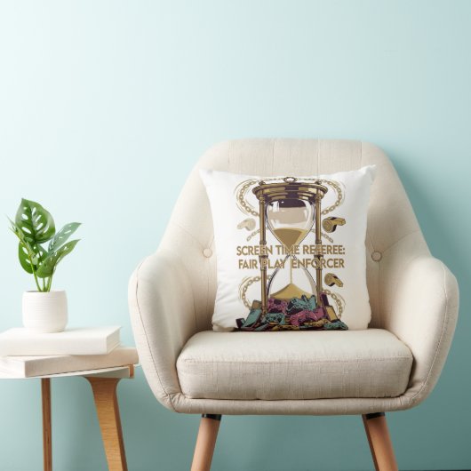 Screen Time Referee T Shirt, Fair Play Enforcer クッション (椅子)