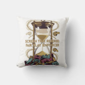 Screen Time Referee T Shirt, Fair Play Enforcer クッション (正面)
