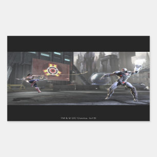 Screenshot: ワンダーウーマン対サイボーグ2 長方形シール