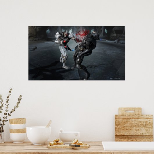 Screenshot: Cyborg vs Batman ポスター (キッチン)