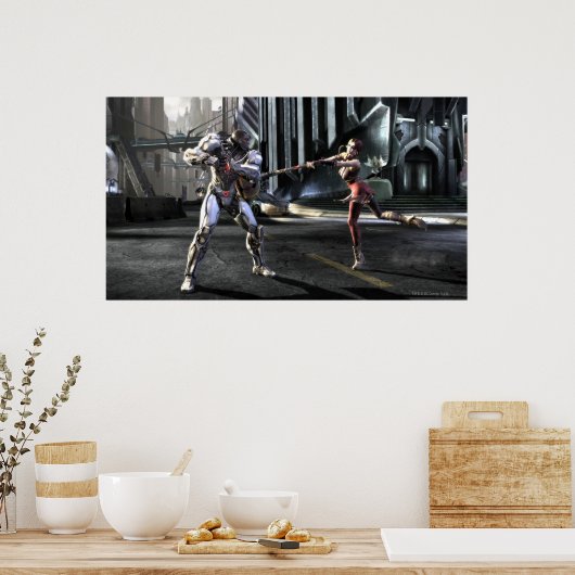 Screenshot: Cyborg vs Harley ポスター (キッチン)