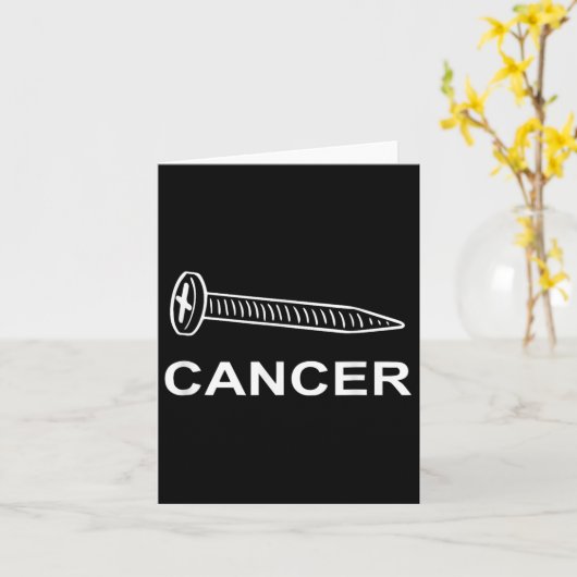 Screw Cancer Cancer Awareness Motivation カード (黄色い花)