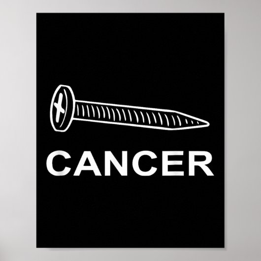 Screw Cancer Cancer Awareness Motivation  ポスター (正面)