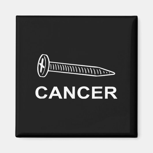 Screw Cancer Cancer Awareness Motivation  マグネット (正面)