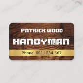 Screwed Handyman Name On Wood 名刺 (正面)