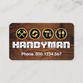 Screwed HANDYMAN Tools On Wood 名刺 (正面)