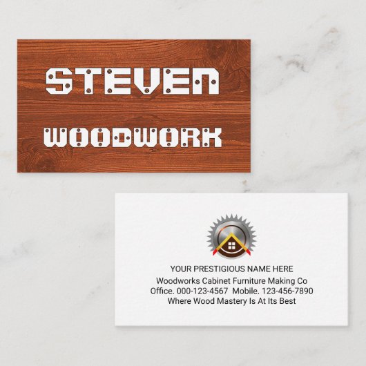 Screwed In Panel Your Name 名刺 (正面/裏面)