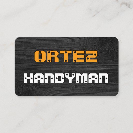 Screwed In Panel Your Name 名刺 (正面)