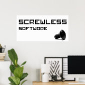 ScrewLessソフトウェアロゴ ポスター (ホームオフィス)