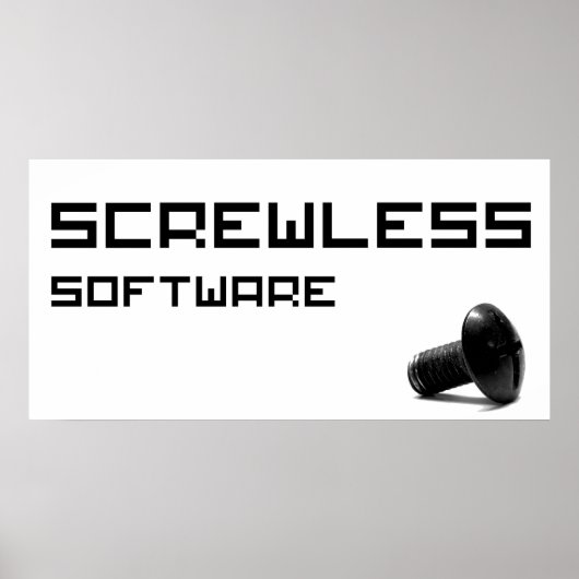 ScrewLessソフトウェアロゴ ポスター (正面)