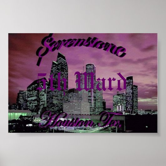 ScrewStone 5th Ward Houston,Tx ポスター (正面)