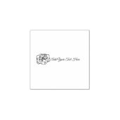 Scribbleバラスモールビジネスロゴ ラバースタンプ (インプリント)