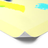 Scribble Buds Art Posterプリント結婚のホームオフィス ポスター (角)