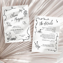 Scribble Doodle All in 1結婚式招待状