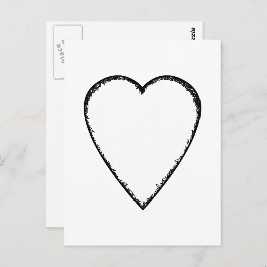 Scribble Edgeでハートを愛する。 ポストカード (正面/裏面)