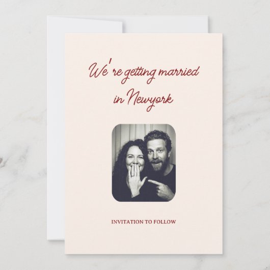 Scribble Funny Doodle Save the date Invitation 招待状 (裏面)