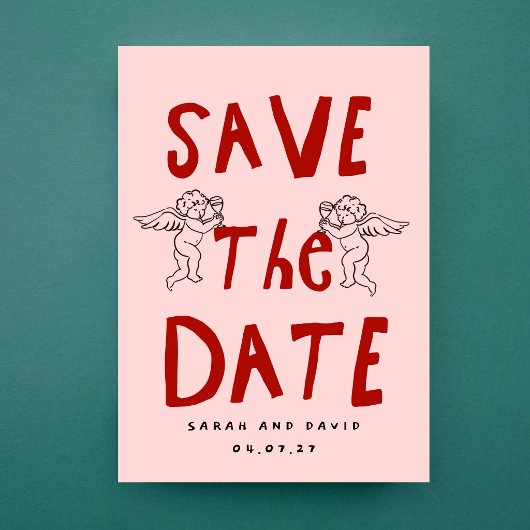 Scribble Funny Doodle Save the date Invitation 招待状