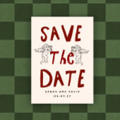 Scribble Funny Doodle Save the date Invitation 招待状