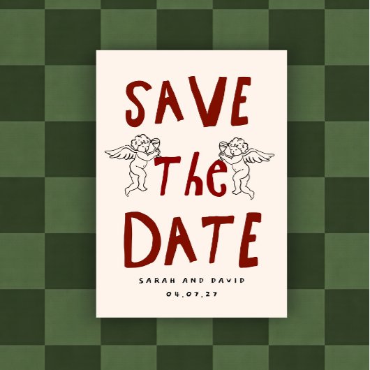 Scribble Funny Doodle Save the date Invitation 招待状