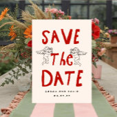 Scribble Funny Doodle Save the date Invitation 招待状