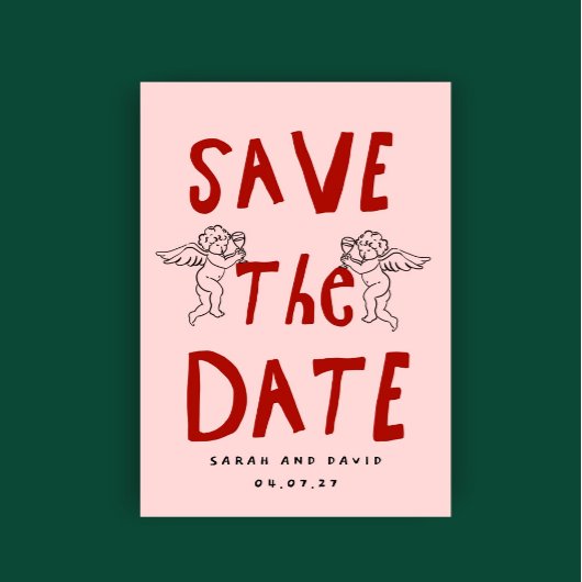 Scribble Funny Doodle Save the date Invitation 招待状