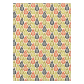 Scribble Pearカラー数々の、レトロモダンスタイル テーブルクロス (正面)