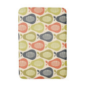 Scribble Pearカラー数々の、レトロモダンスタイル バスマット (正面縦)