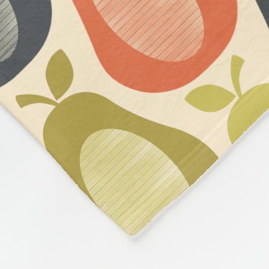 Scribble Pearカラー数々の、レトロモダンスタイル フリースブランケット (角)