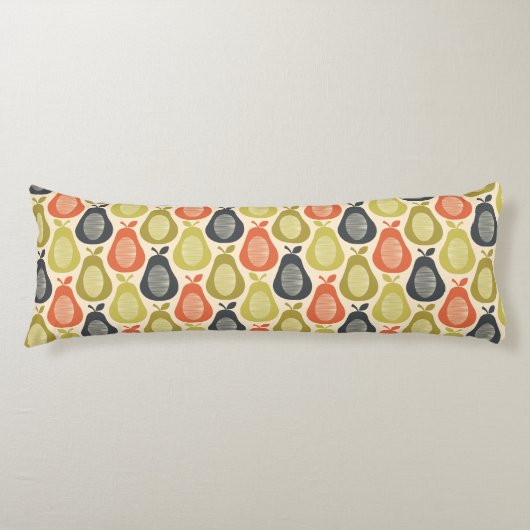 Scribble Pearカラー数々の、レトロモダンスタイル ボディピロー (正面)