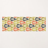 Scribble Pearカラー数々の、レトロモダンスタイル ヨガマット (正面(横))