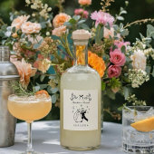 Scribble Sketch Wedding Bottle Sticker リキュールボトルラベル