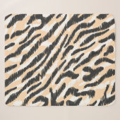 Scribble Zebra Leopard:ヴィンテージ シェルパブランケット (正面(横))