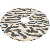 Scribble Zebra Leopard:ヴィンテージ ブラッシュドポリエステルツリースカート (アングル)