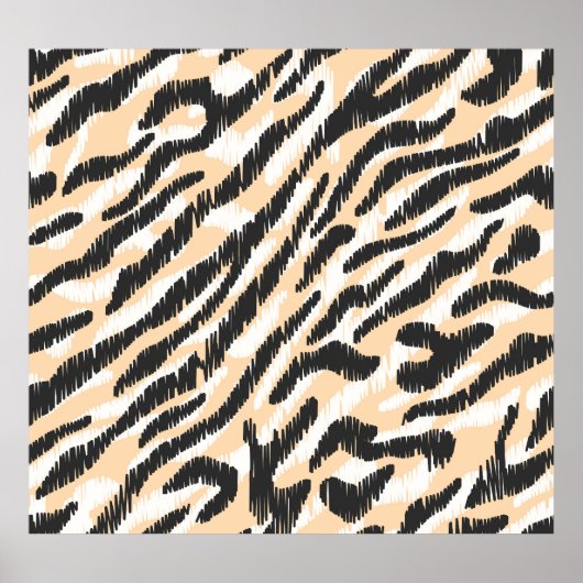Scribble Zebra Leopard:ヴィンテージ ポスター (正面)