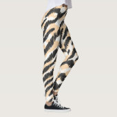 Scribble Zebra Leopard:ヴィンテージ レギンス (右)