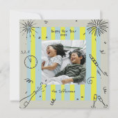 Scribbled Doodle新年の写真カード シーズンカード (正面)