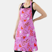 Scribbled Love Hearts Apron エプロン (インサイチュ)