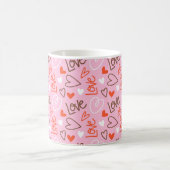 Scribbled Love Hearts Classic Mug コーヒーマグカップ (中央)